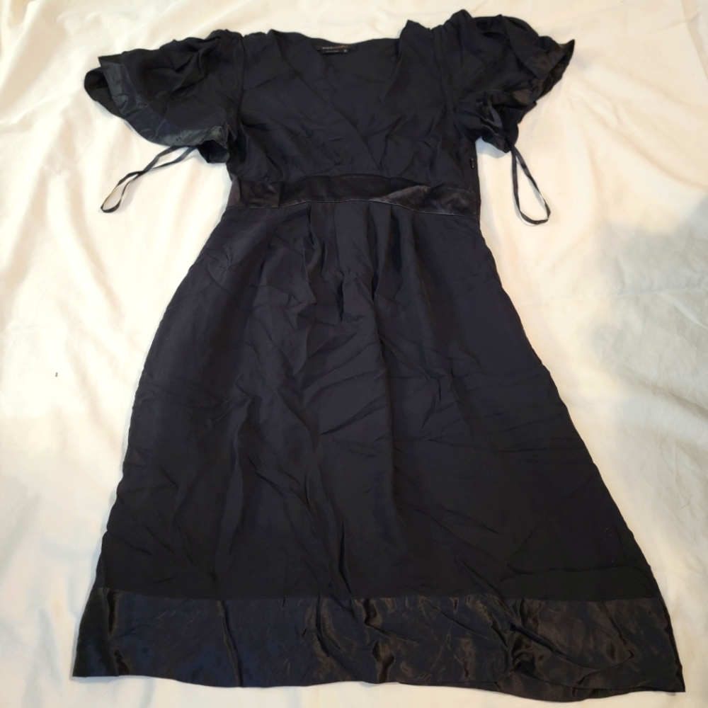 Black silk BCBG Max Azria midi dress